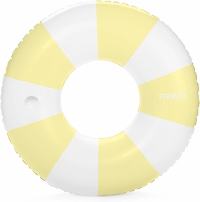 FUNBOY Giant Vintage Stripe Inflatable Tube Pool Float with Cup Holder 48" | Large Pool Float for Adults | Inner Tube Swimming Pool Toys Swim Rings | Pool Lounger Float for Pool Party & Summer