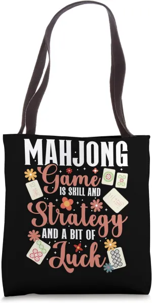 Funny Mah Jongg Gear Mahjong Game Strategy Bit Of Luck Tote Bag