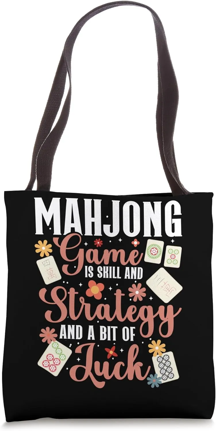Funny Mah Jongg Gear Mahjong Game Strategy Bit Of Luck Tote Bag