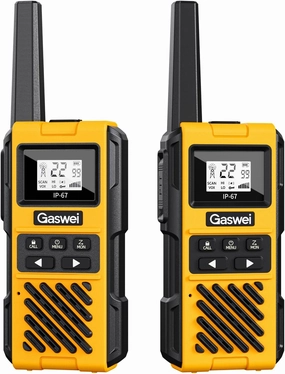 G1pro Walkie Talkies Long Range, 2 Way Radios Rechargeable, FRS Heavy Duty Walkie Talkies for Adult (Yellow)