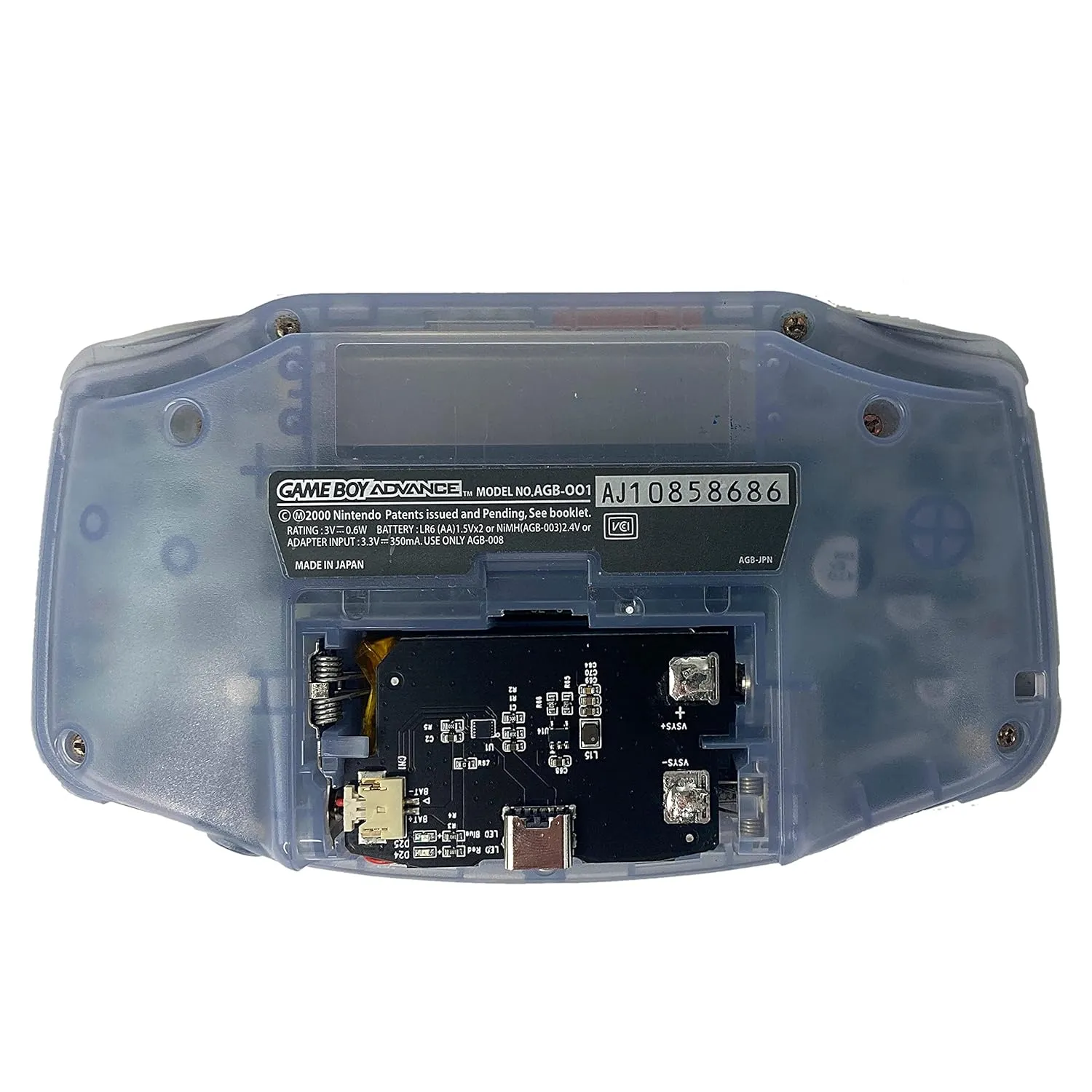 Game Boy Advance Rechargeable Battery Mod, 1800mAh Lithium LiPo, USB-C Charging, For Original Gameboy Advance (Battery Module Only)