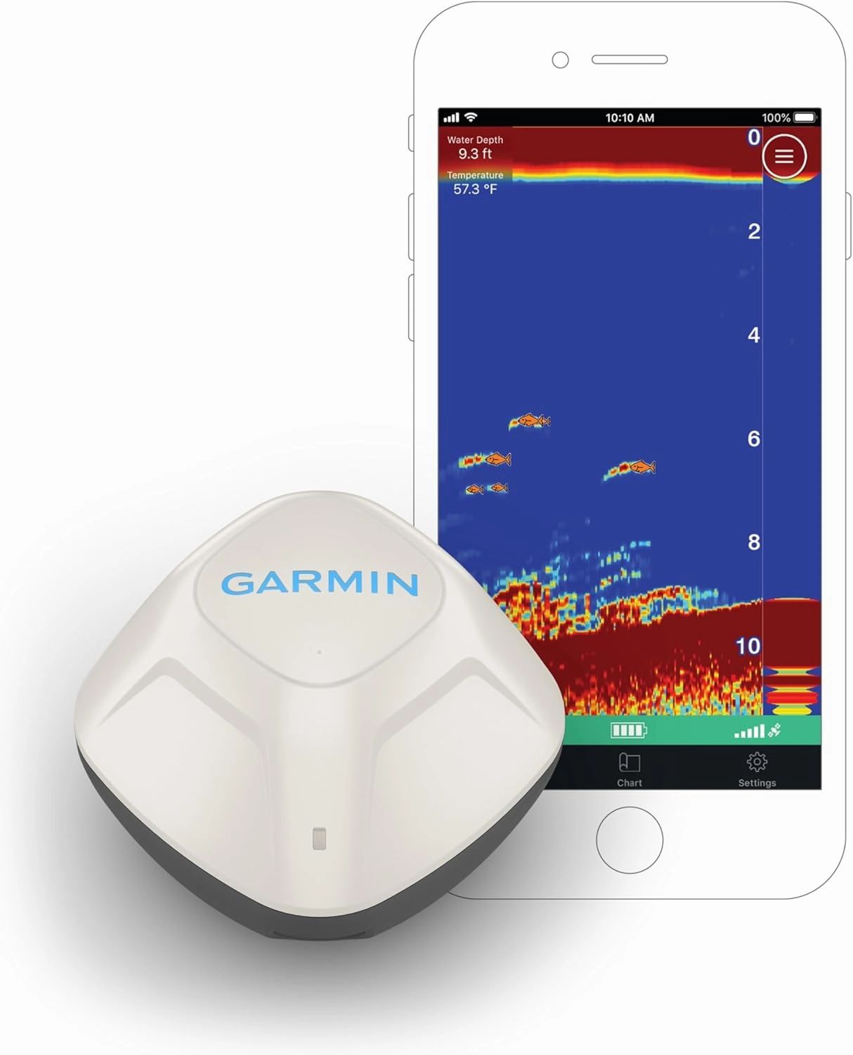 Garmin Striker Cast, Castable Sonar, Pair with Mobile Device and Cast from Anywhere, Reel in to Locate and Display Fish on Smartphone or Tablet (010-02246-00)