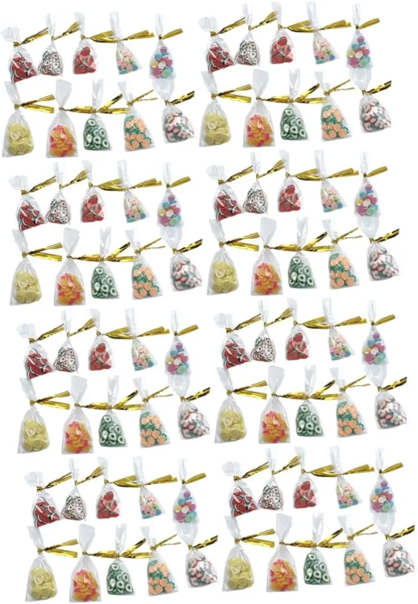 Garneck 3sets 20pcs Mini Food Props for Dollhouse Decor Packaged Fruit Candy for Playhouse Scenes Home Decoration for Miniature Models and DIY 20pcs*3