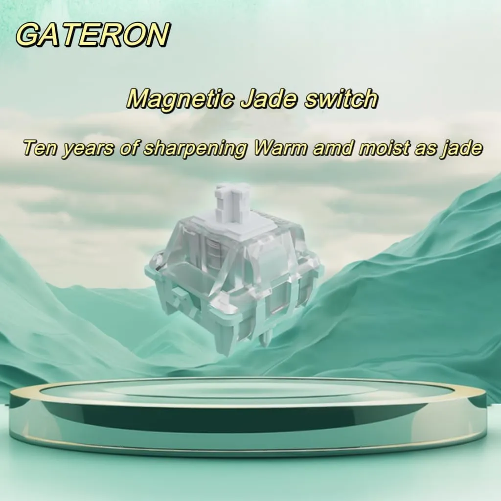 Gateron Magnetic Jade Keyboard Switches,Pre-lubed,30gf Switches Keyboards,Compatible with RGB LED,Freely Setting Pre-Travel Key Switches for MX Mechanical Keyboard Suitable (108PCS)
