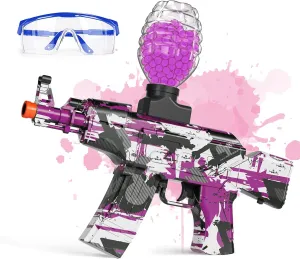 Gel Ball Blaster Gun, Splat Gel Gun for Precision Shooting, Electric Water Ball Blaster Gun with Top Loading Design, Great for Competitive Team Play, Ages 15  (Purple)