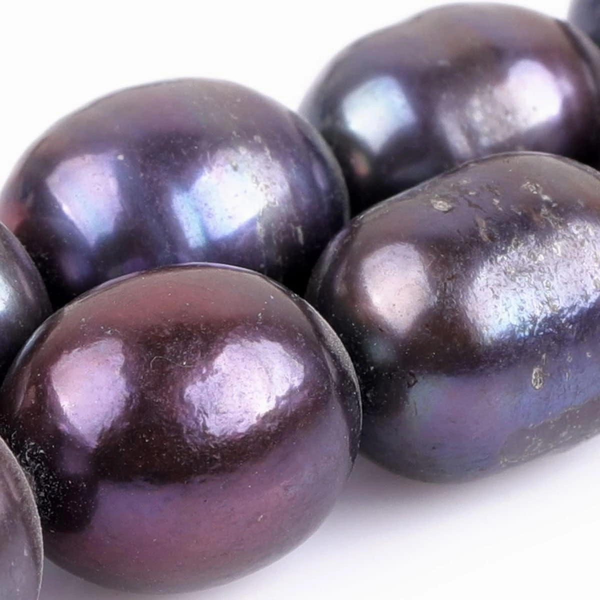 Gem-Inside 10-11x12-13mm Olivary Dark Freshwater Cultured Pearl Beads for Jewelry Making Strand 15" Beaded Energy Stone DIY Handmade Craft Supplies