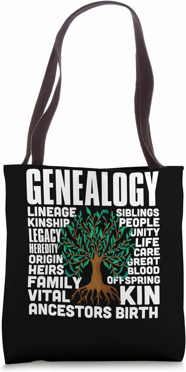 Genealogy Word Cloud Family Ancestry Lineage Genealogist Tote Bag