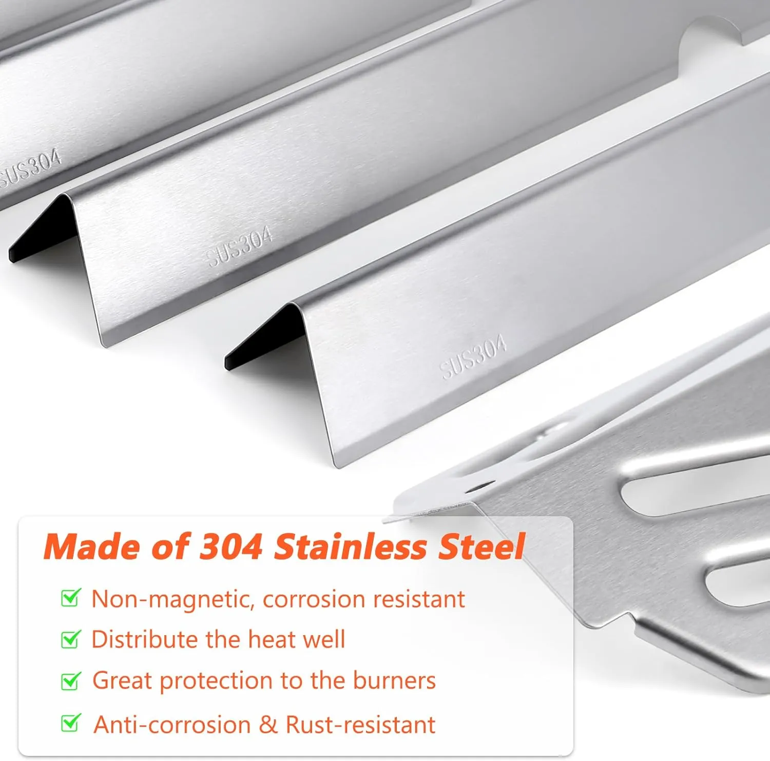 Genesis ii Flavorizer Bars Heat Deflector Replacement Parts for Weber Genesis II 300 /LX 300, GS4 Genesis II E-310 E-315 S-335 Grills, Genesis 2 Grill Parts for Weber 66795 66685, 304 Stainless Steel