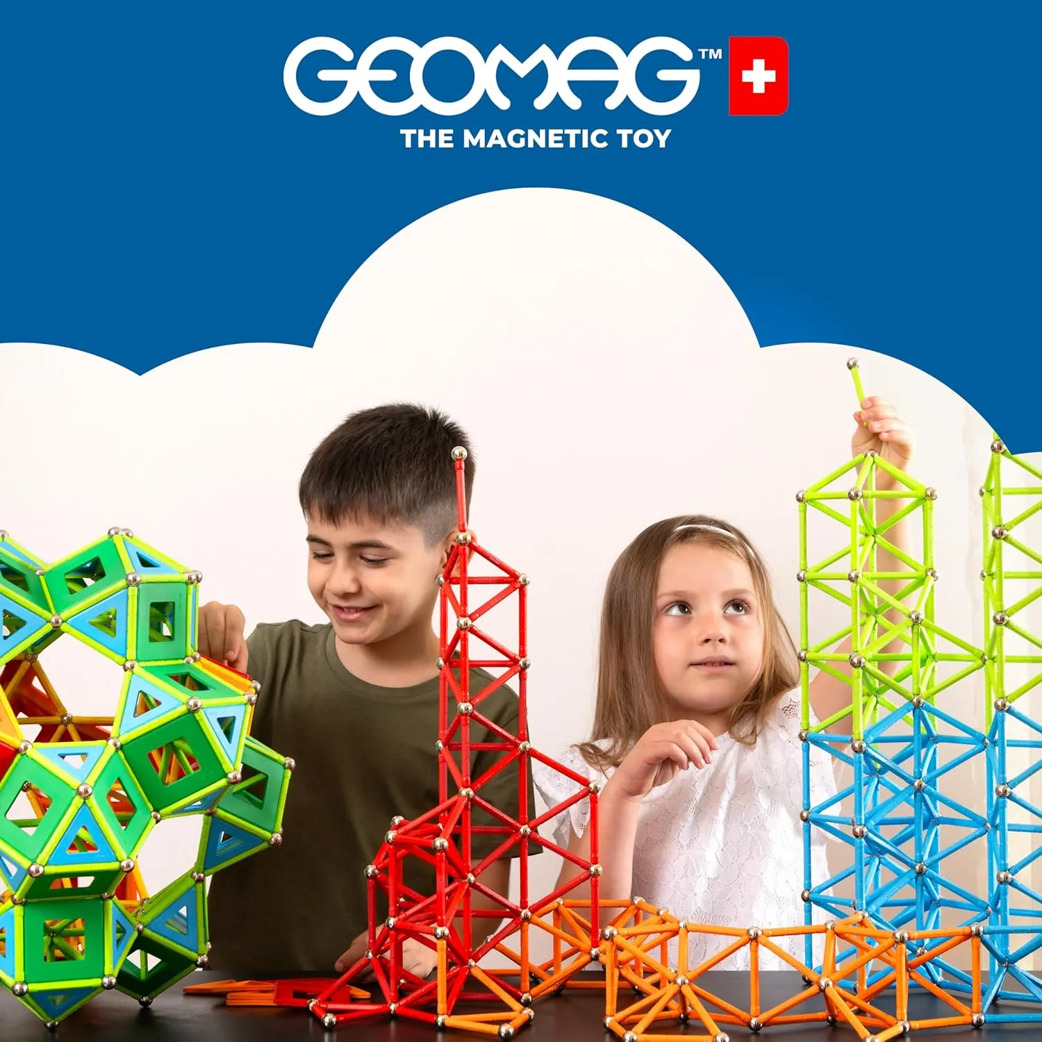 Geomag 126 Coffret de Magicube Free Building Set, 16 Cubes