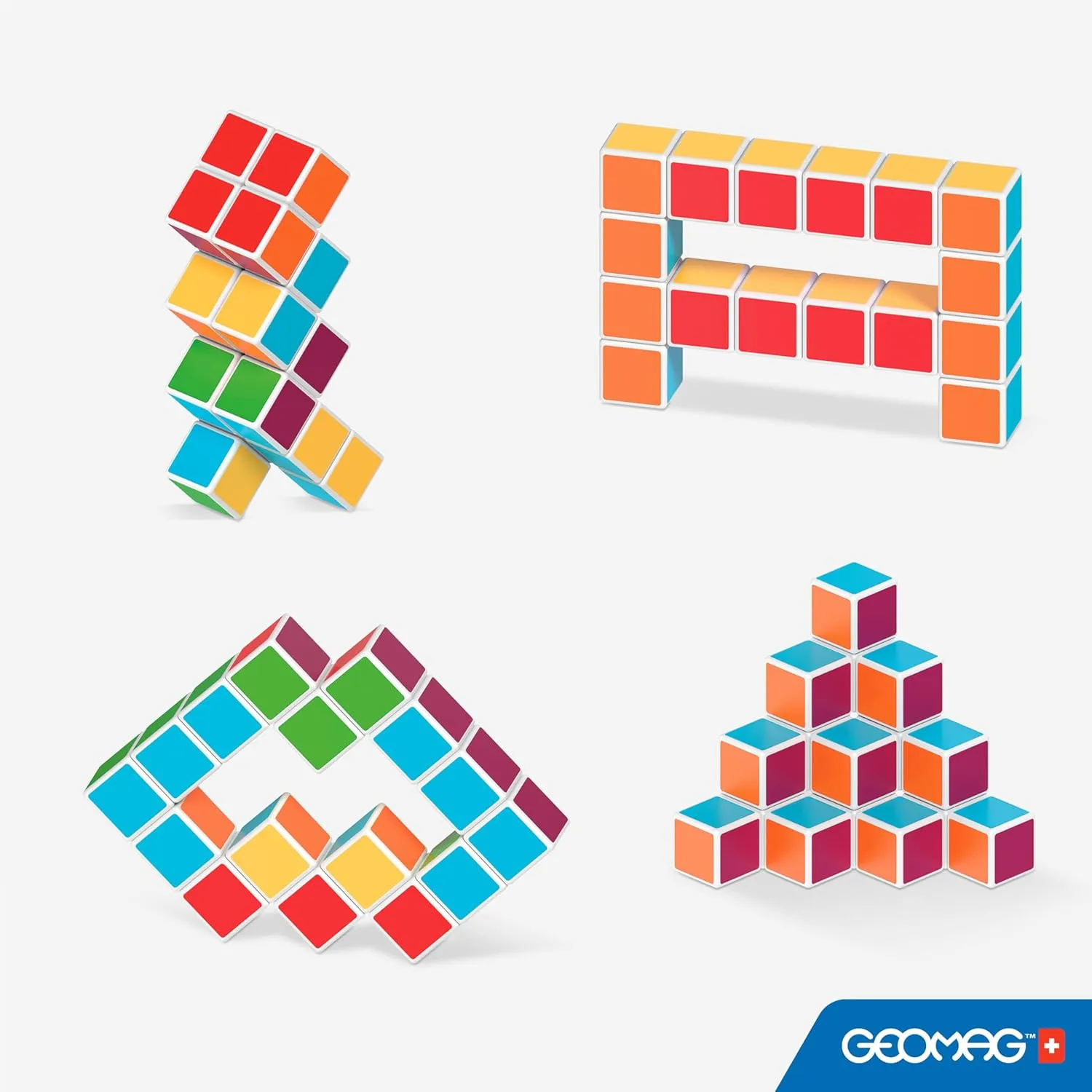 Geomag 126 Coffret de Magicube Free Building Set, 16 Cubes