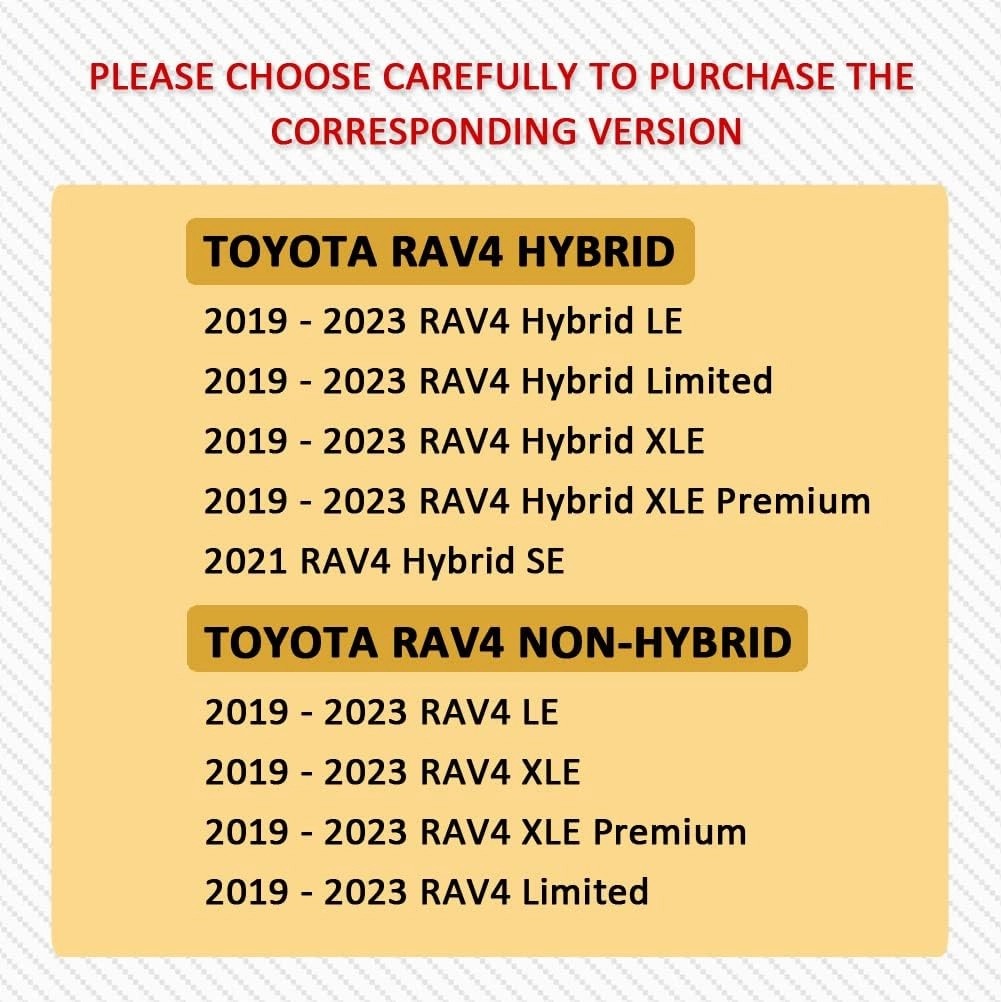 GIANT PANDA Pu Leather Car Seat Covers Full Set Custom Fit for 2019 2020 2021 2022 2023 2024 2025 Toyota RAV4 LE, XLE, XLE Premium, Limited -(Non-Hybrid & Adventure,TRD-Off Grey)