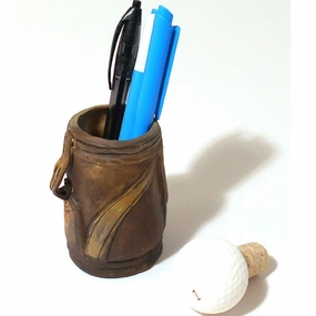Golf Bag Pencil Pot/Golf Ball  Bottle Stopper