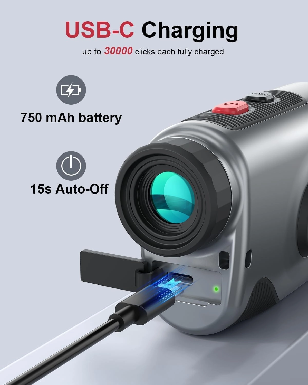 Golf Rangefinder with Slope,7X Magnification Laser Rangefinder, Rechargeable Range Finders Golfing with Flag Lock Vibration,Speed Mode for Hunting Shooting