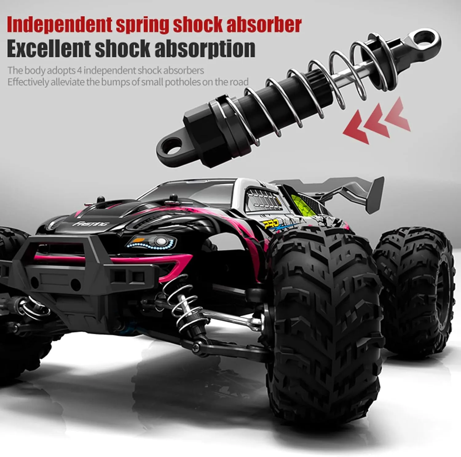 GoolRC RC Car 2.4Ghz 70KM/H High Speed 1/16 Off Road RC Trucks Brushless Motor LED Light 4WD Vehicle Racing Climbing Car Gifts for Kids Adults