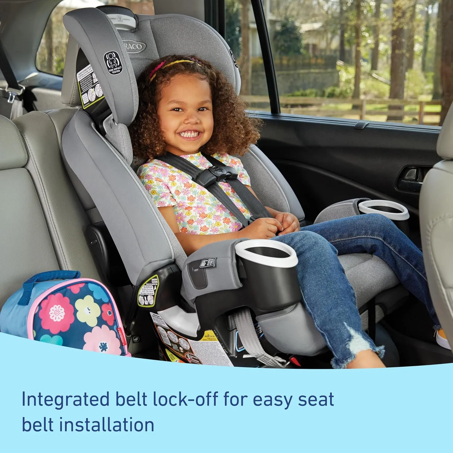 Graco 4Ever DLX 4-in-1 Car Seat, Charlie | Infant to Toddler Car Seat, with 10 Years of Use | Rear-Facing, Forward-Facing and Booster Modes | Safe, Comfortable and Convenient