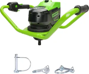 Greenworks Pro 80V Brushless (43CC Gas Equivalent) Earth Auger / Post Hole Digger - Auger Bit and Battery / Charger Sold Separately