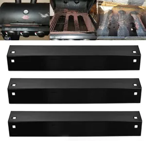 Grill Parts for Chargriller 5050, 3001, 3008, 3030, 4000, 5252, 5650,Heat Plate Replacement Parts for King Griller Shield Tent Deflector (black-3pcs)