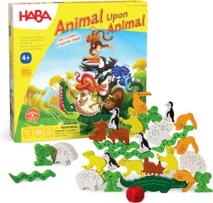 HABA Animal Upon Animal - Classic Wooden Stacking Game Fun for The Whole Family (Made in Germany)