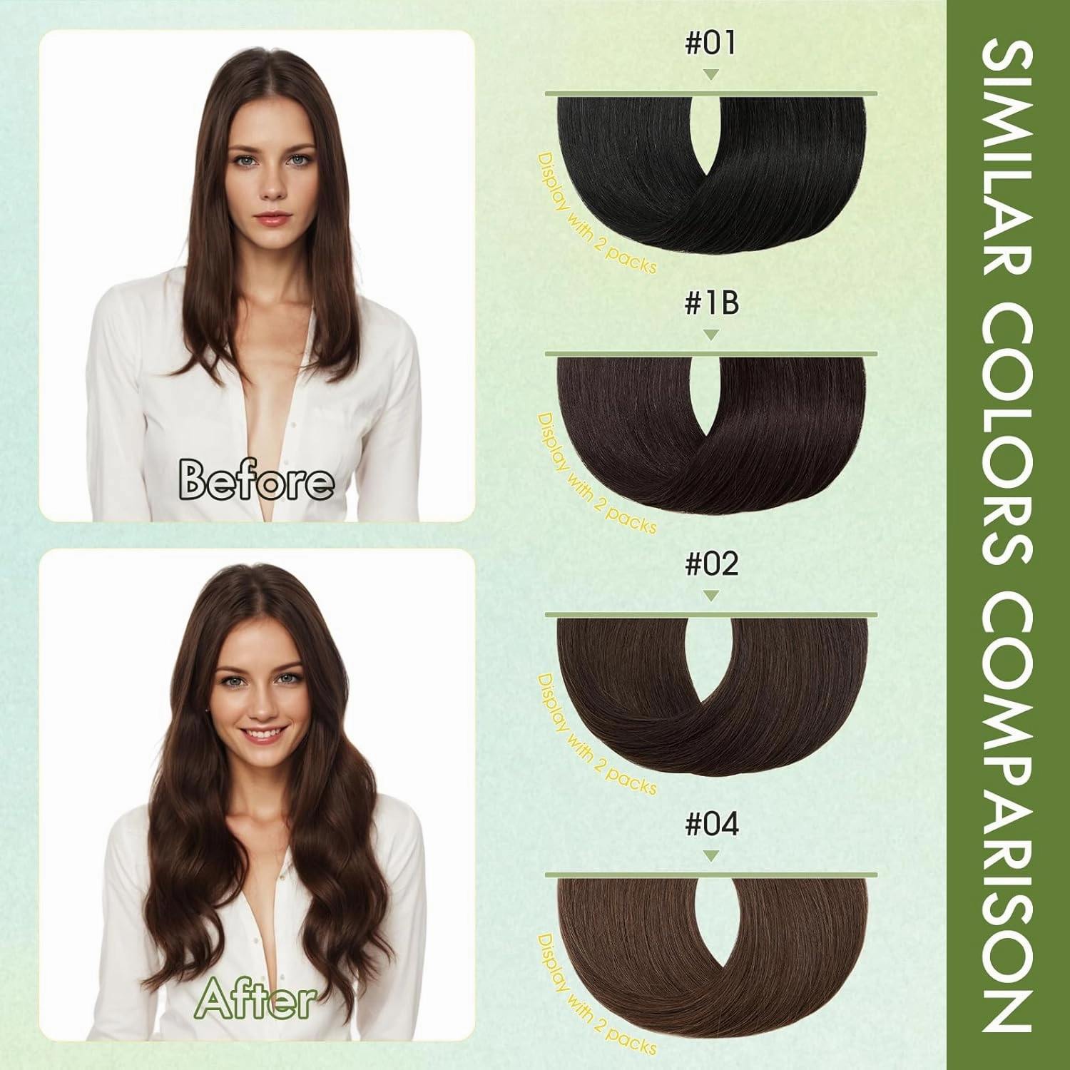 Hairro Microlinks Hair Extensions Human Hair Micro Loop Pre Bonded Cold Fusion Keratin Stick Micro Bead Hair Extension For Women 14 inch 50g 100 Strands #02 Dark Brown