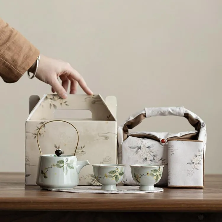 Hand-Painted Chinese Teapot Set