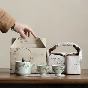 Hand-Painted Chinese Teapot Set