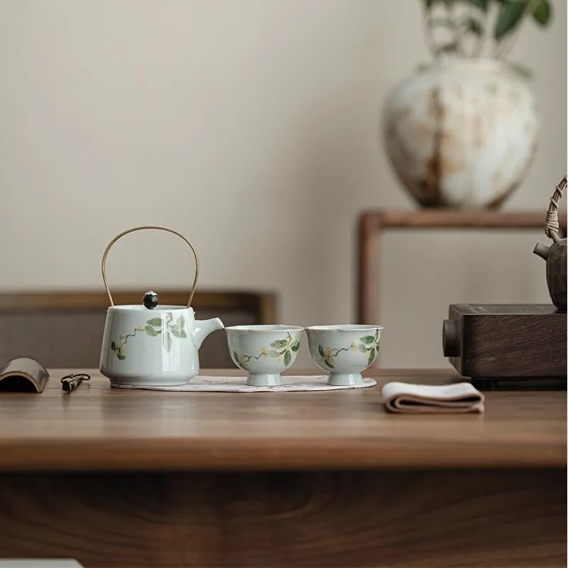 Hand-Painted Chinese Teapot Set