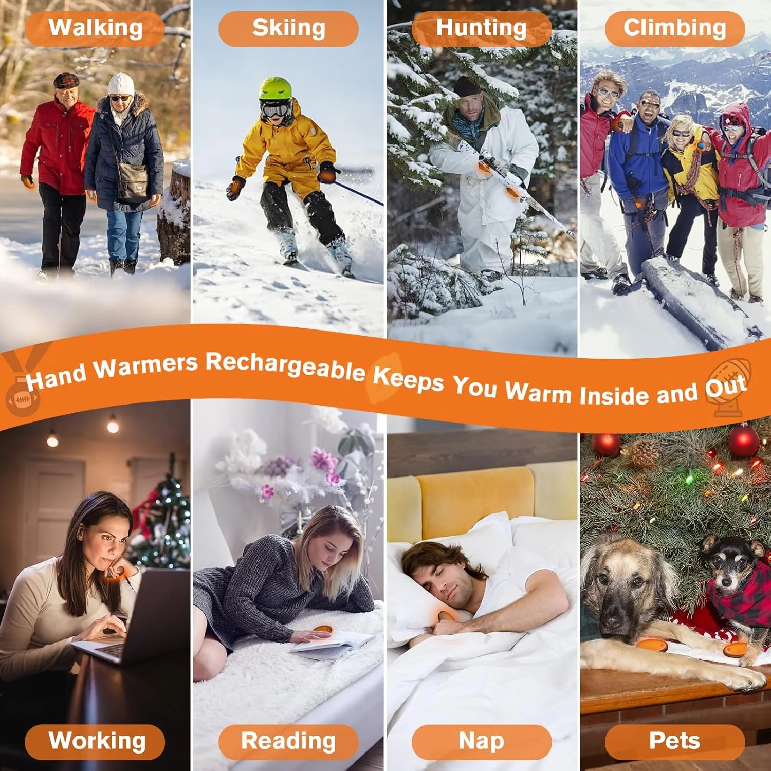 Hand Warmers Rechargeable,2 in 1 Electric Football Hand Warmer for Outdoor Indoor,Electric Hand Warmer,AI Rechargeable Hand Warmer for Camping,Golf,Hunting,Best Golf Accessories for Men Women