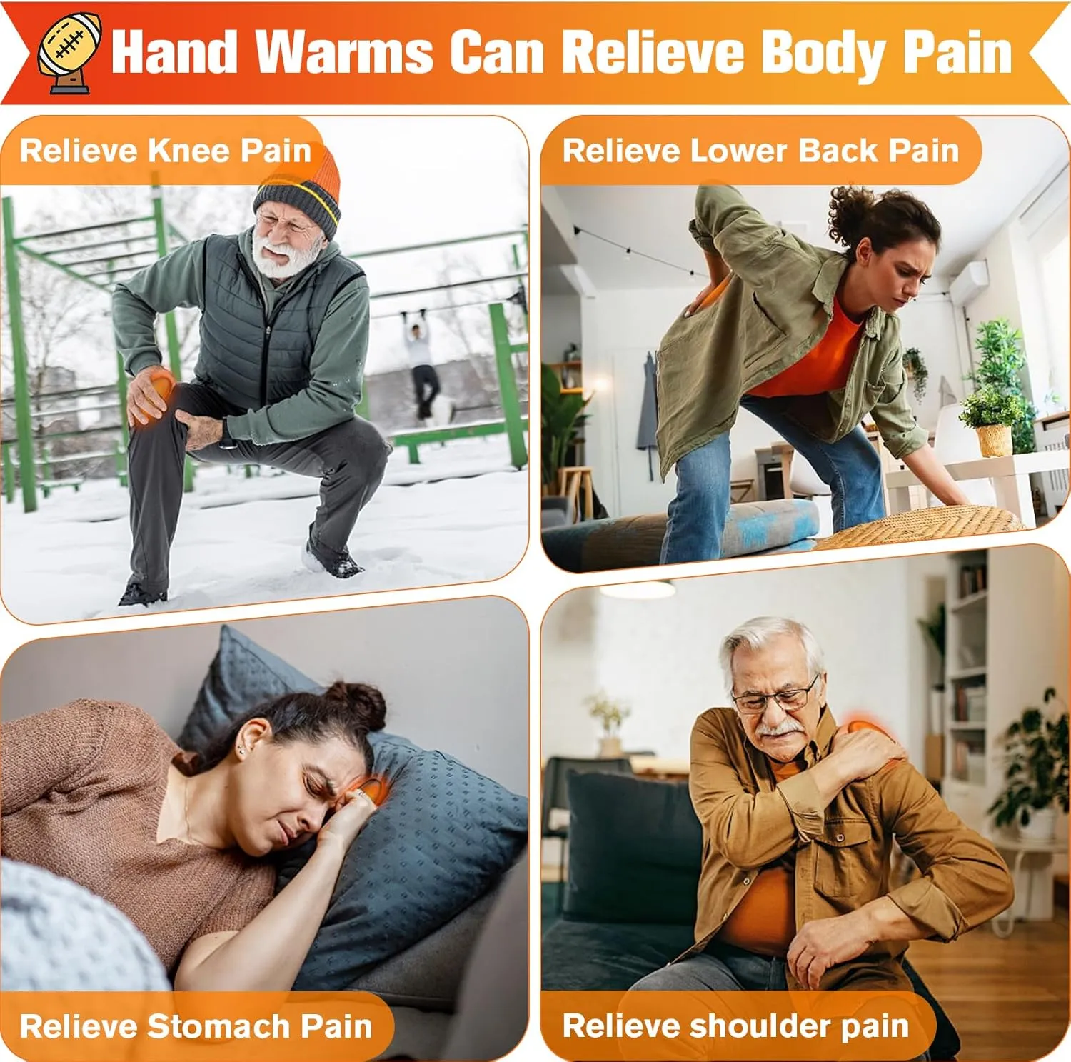Hand Warmers Rechargeable,2 in 1 Electric Football Hand Warmer for Outdoor Indoor,Electric Hand Warmer,AI Rechargeable Hand Warmer for Camping,Golf,Hunting,Best Golf Accessories for Men Women