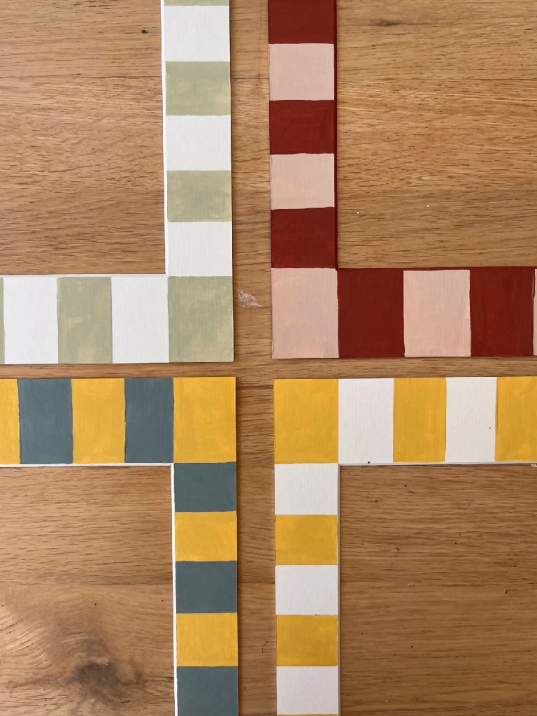 Hand Painted Striped Picture Mounts