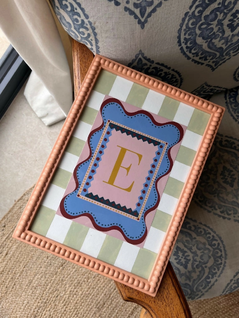 Hand Painted Striped Picture Mounts