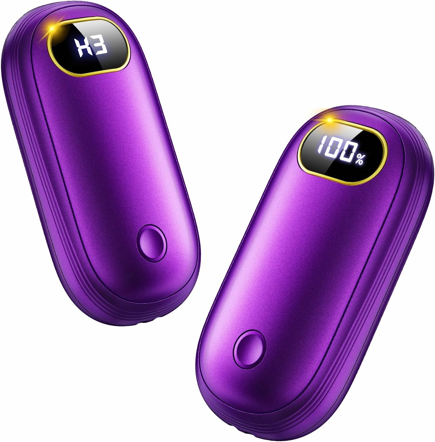 Hand Warmers Rechargeable, 14000mAh Electric Hand Warmer 2 Pack Dual-Sided Heating 17Hrs Warmth Max 131℉ USB-C Portable Pocket Heater for Raynauds, Hunting, Golf, Camping