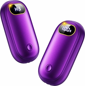 Hand Warmers Rechargeable, 14000mAh Electric Hand Warmer 2 Pack Dual-Sided Heating 17Hrs Warmth Max 131℉ USB-C Portable Pocket Heater for Raynauds, Hunting, Golf, Camping