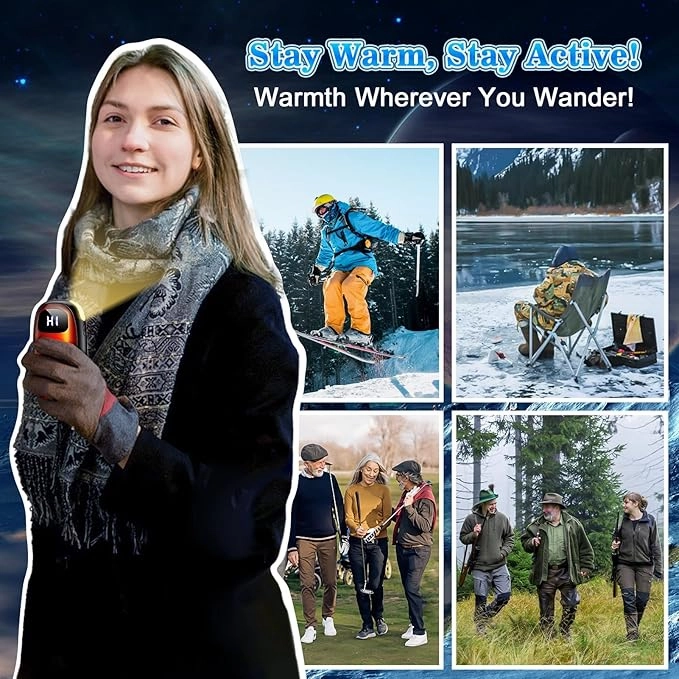 Hand Warmers Rechargeable - 2 Pack Electric Hand Warmers 14000mAh, 16 Hrs Warmth Dual-Sided Heating Max 131℉, Reusable Hand Warmers Pocket Heater for Raynauds, Hunting, Golf, Camping