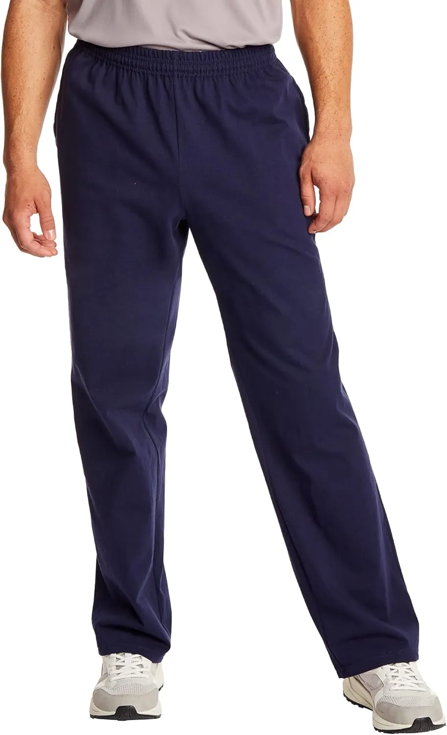 Hanes Essentials Sweatpants, Men’s Cotton Jersey Pants with Pockets, 33”