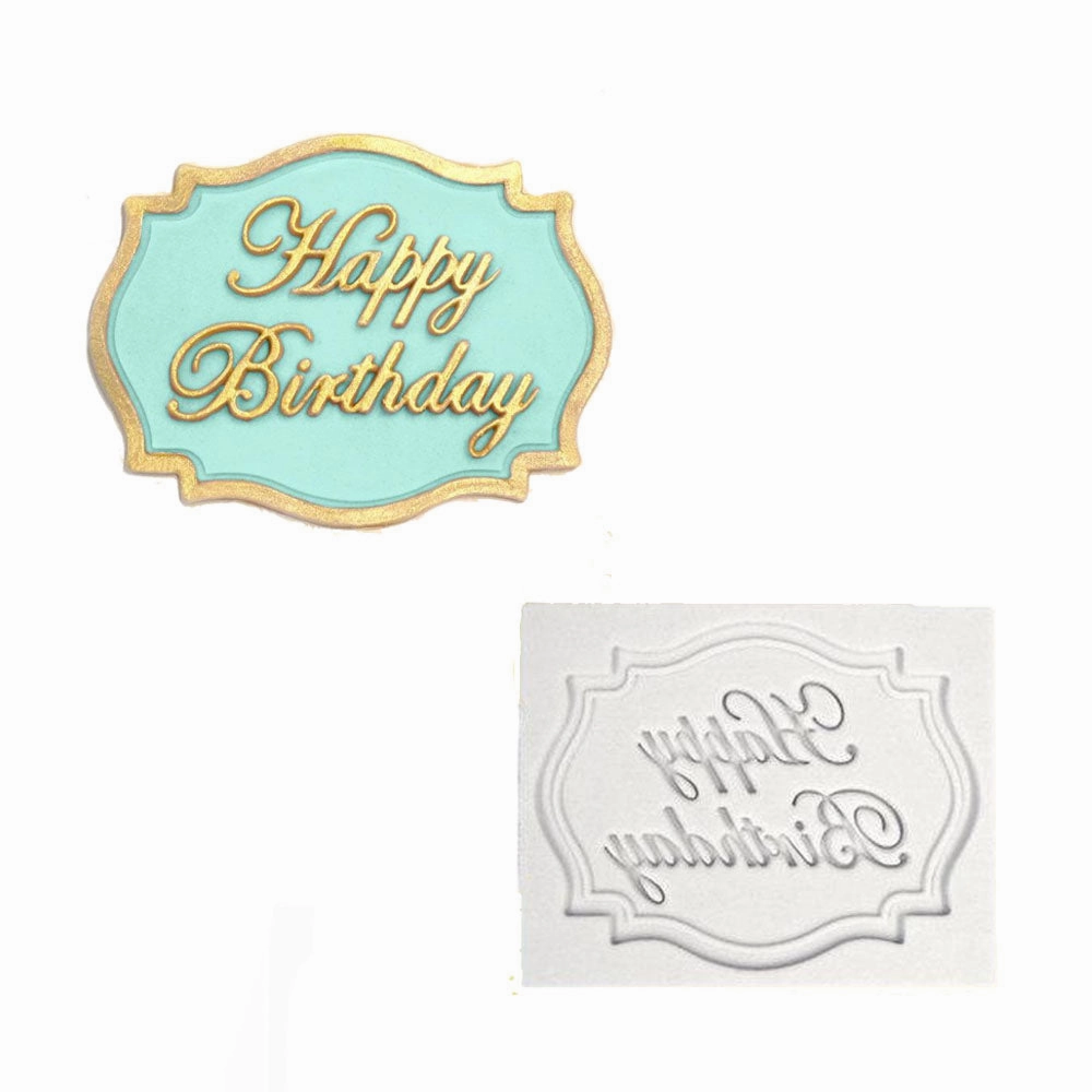 Happy Birthday Plaque - Silicone Mold