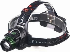 Headlamp, Portable Headlamp, LED Rechargeable Flashlight, Waterproof, Adjustable Headlamps for Hunting, Running, Outdoors, Work