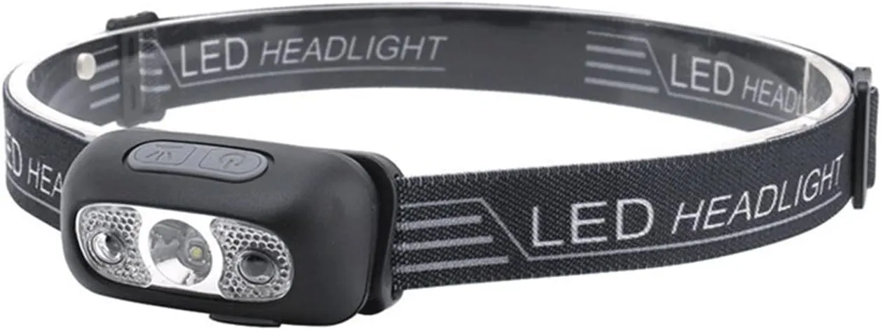 Headlamps, Mini Rechargeable LED Headlamp Body Motion Sensor Headlight Camping Flashlight Head Light Torch Lamp with USB