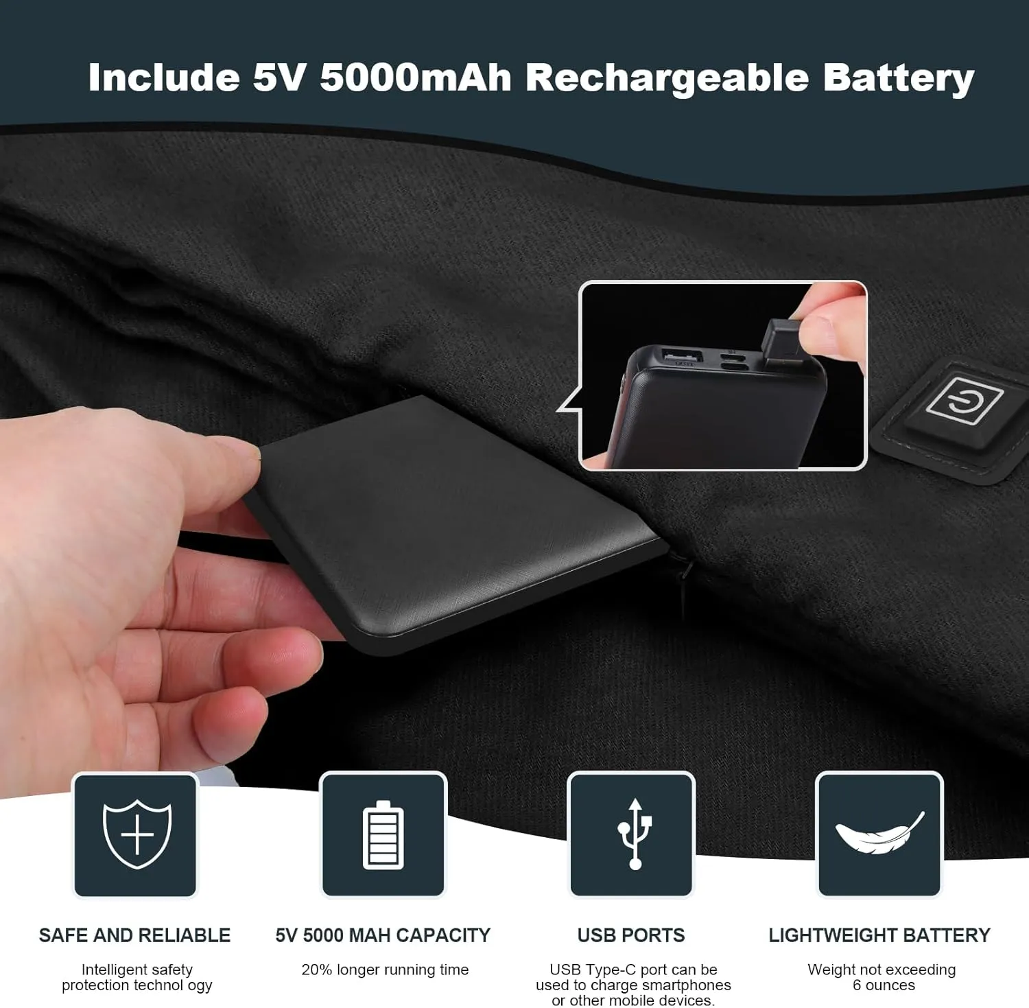 Heated Scarf for Women Men Rechargeable Heated Scarves Blanket with Battery Pack Neck Heating Pad Electric Scarf Heated