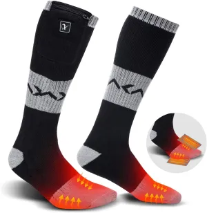 Heated Socks for Men Women, Electric Socks with 7.4V 2200mAh Rechargeable Battery Foot Warmers for Winter Sports Snow Ski Hunting Camping Hiking Riding