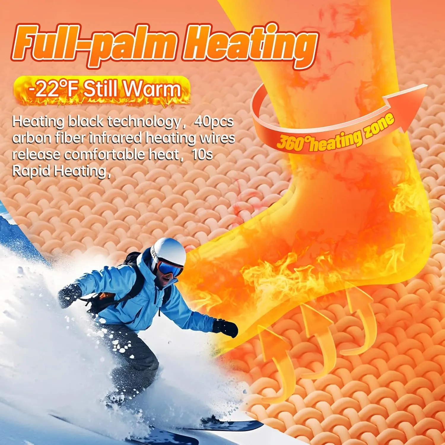 Heated Socks for Men Women with APP Control, 2024 Upgrade Rechargeable Electric 6000mAh Rechargeable Battery Thermal Heat Socks Waterproof & Windproof Winter Socks for Skiing Hunting Hiking Fishing
