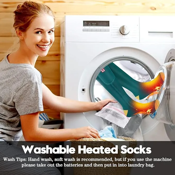 Heated Socks Women Electric Battery Socks Thermal Insulated Socks for Arthritis, Winter Thick Warm Cotton Sox Heating Foot Warmer, Unisex & USA 6-13 Size