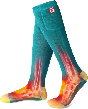 Heated Socks Women Electric Battery Socks Thermal Insulated Socks for Arthritis, Winter Thick Warm Cotton Sox Heating Foot Warmer, Unisex & USA 6-13 Size