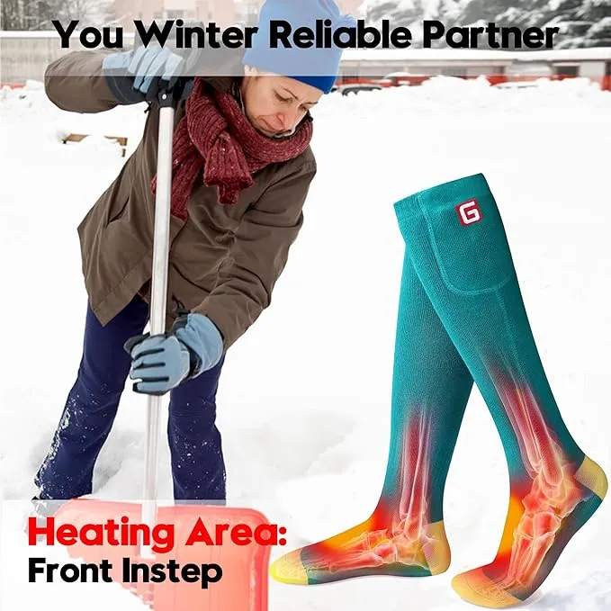 Heated Socks Women Electric Battery Socks Thermal Insulated Socks for Arthritis, Winter Thick Warm Cotton Sox Heating Foot Warmer, Unisex & USA 6-13 Size