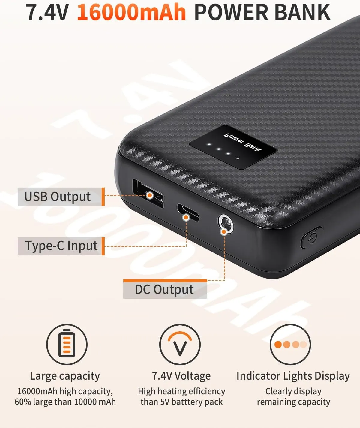 Heated Vest for Men Women with 16000mAh 7.4V Battery Pack Included, Smart Electric Heating Vest, Heated Jacket