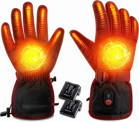 Heated Gloves for Men and Women Rechargeable, 7.4V 3200mAh Eletric Battery Powered Heating Gloves with Touchscreen & 3 Temperature Setting for Arthritis Casual Cold Winter Outdoor Sports