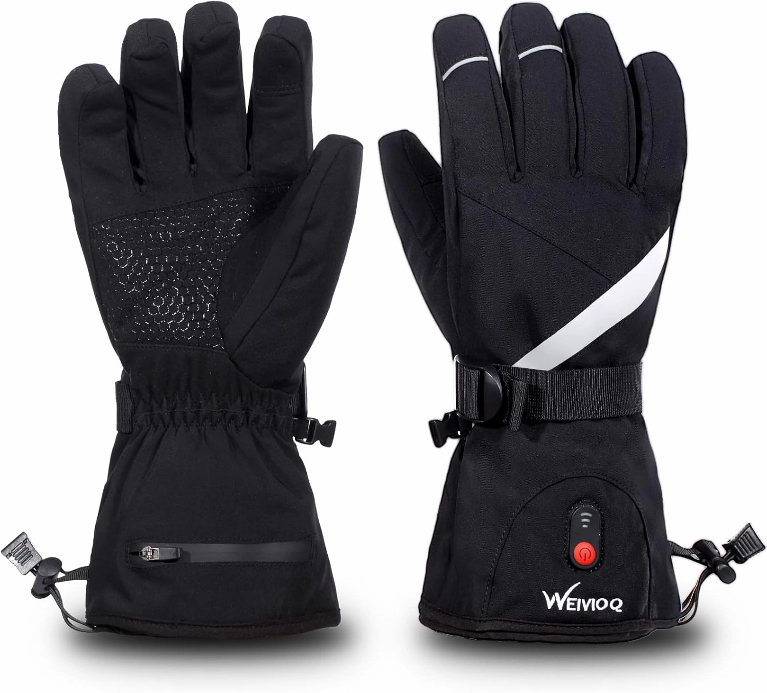 Heated Gloves for Men Women Rechargeable Electric Waterproof Thermal Warm Work Winter Gloves Hand Warmers for Hunting Fishing Cycling Hiking Skiing