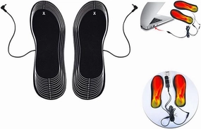 Heated Insoles USB Rechargeable Heated Insoles for Men or Women, Feet Warmer Electric USB Rechargeable for Fishing/Hunting/Shoveling Snow Washable Free