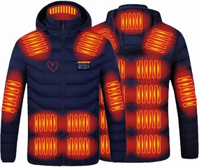 Heated Jackets for Men Women Hooded Heated Coat USB Heated Body Warmer 21 Zones Soft Shell Heated Jacket Waterproof