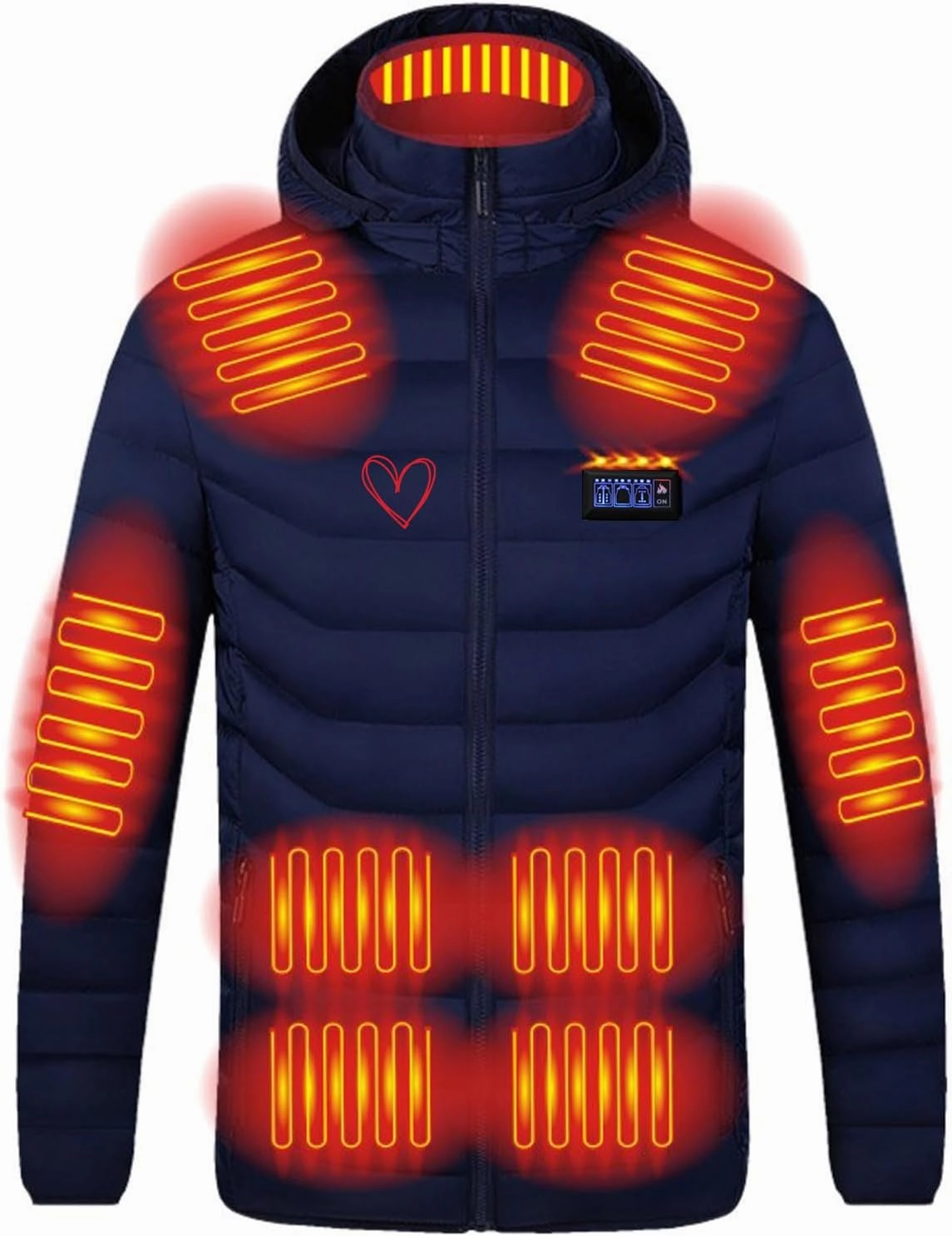Heated Jackets for Men Women Hooded Heated Coat USB Heated Body Warmer 21 Zones Soft Shell Heated Jacket Waterproof