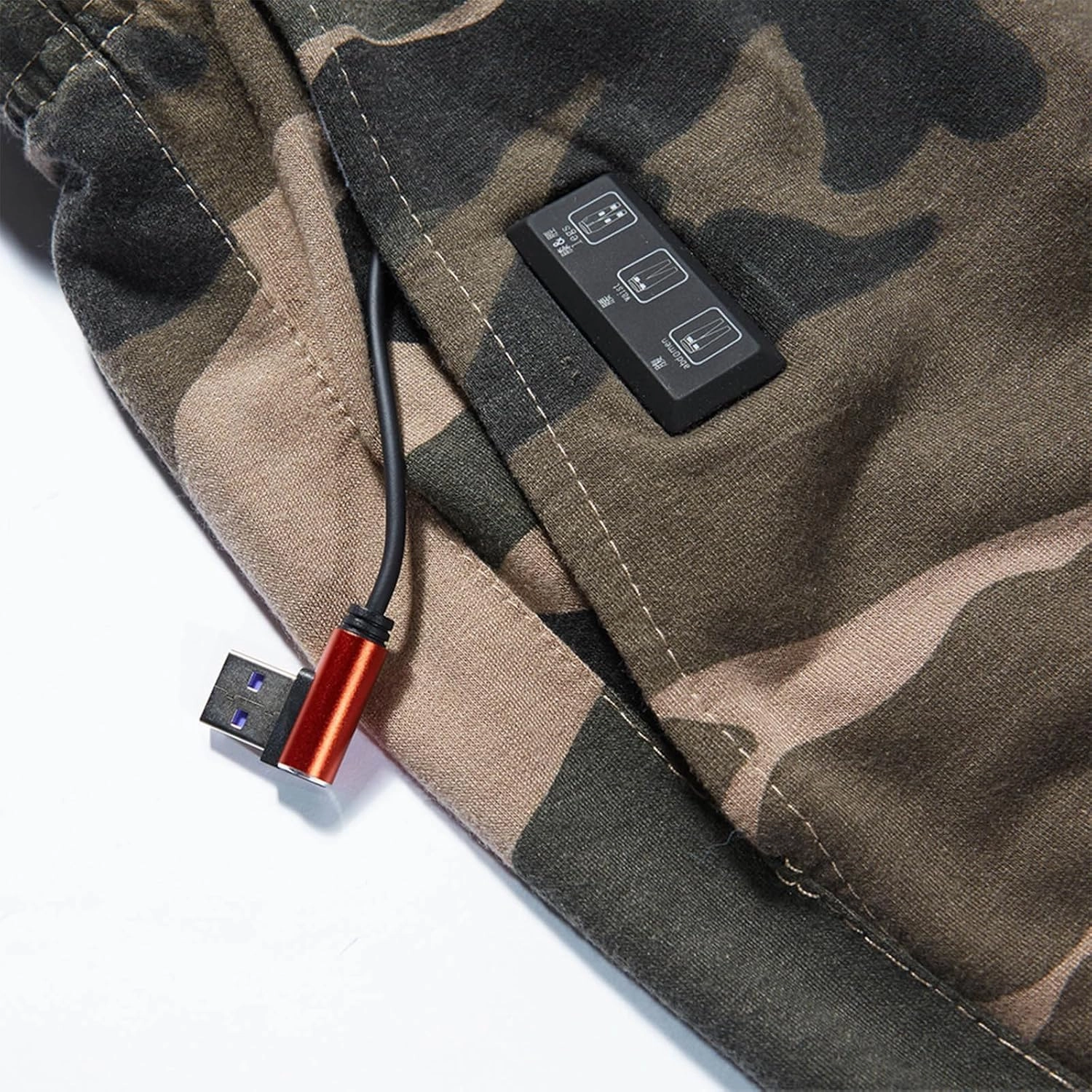 Heated Pants for Men Work Rechargeable Heating Pant Hunting Winter Snow Sweatpants Heated Clothes Fleece Insulated Camo